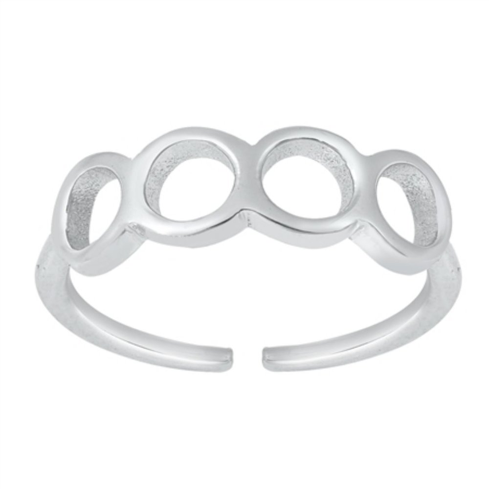 Circle Toe Rings Sterling Silver - image 1